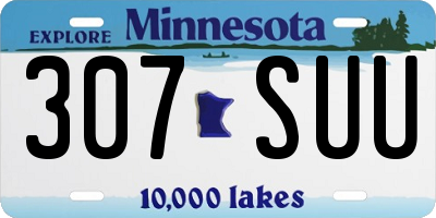 MN license plate 307SUU