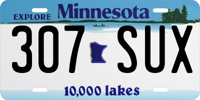 MN license plate 307SUX