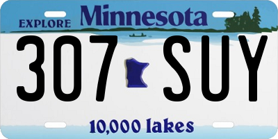 MN license plate 307SUY
