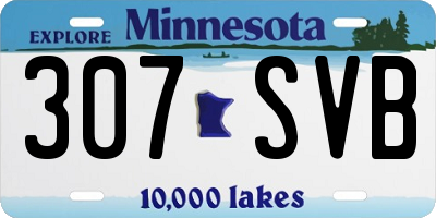 MN license plate 307SVB
