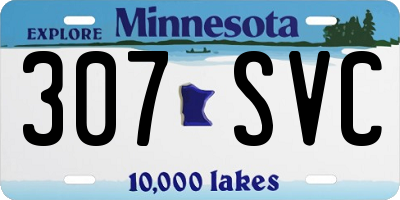 MN license plate 307SVC