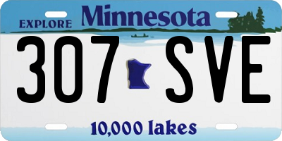MN license plate 307SVE