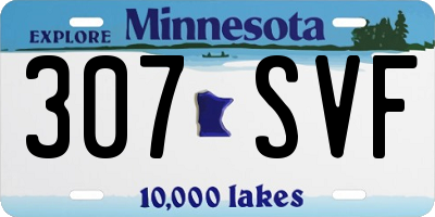 MN license plate 307SVF