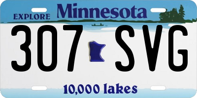 MN license plate 307SVG