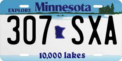 MN license plate 307SXA