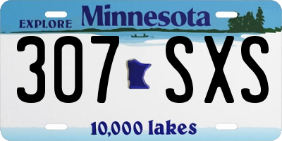 MN license plate 307SXS