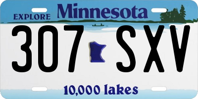 MN license plate 307SXV