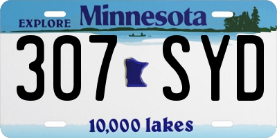 MN license plate 307SYD
