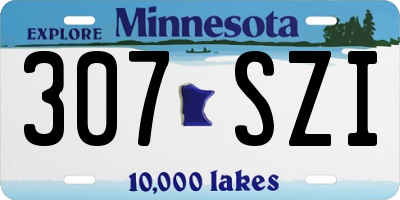 MN license plate 307SZI