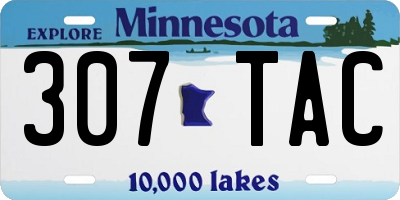 MN license plate 307TAC