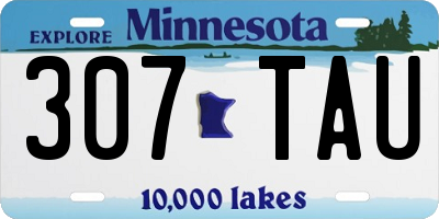 MN license plate 307TAU