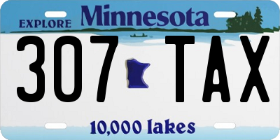 MN license plate 307TAX