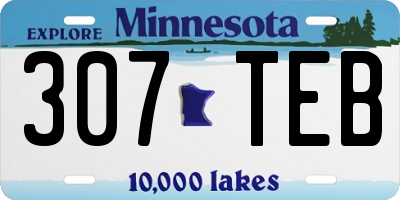 MN license plate 307TEB
