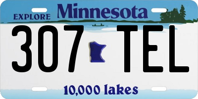 MN license plate 307TEL