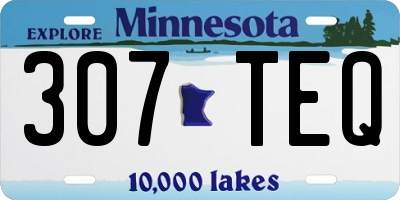 MN license plate 307TEQ