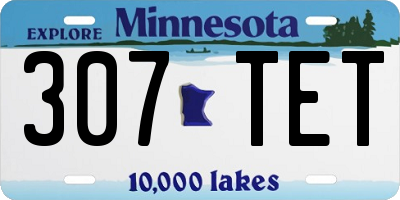 MN license plate 307TET