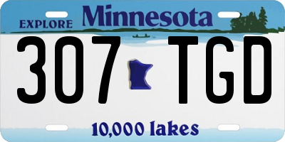 MN license plate 307TGD