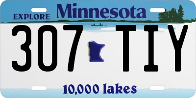 MN license plate 307TIY