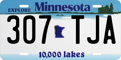 MN license plate 307TJA