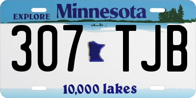 MN license plate 307TJB