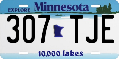 MN license plate 307TJE