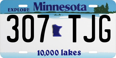MN license plate 307TJG
