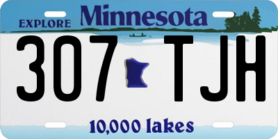 MN license plate 307TJH