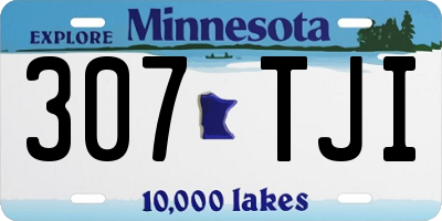 MN license plate 307TJI
