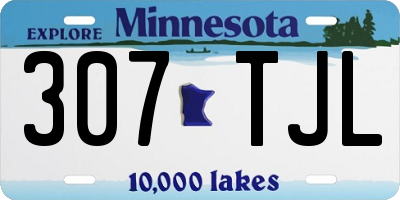 MN license plate 307TJL