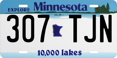 MN license plate 307TJN