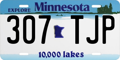 MN license plate 307TJP