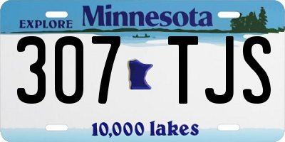 MN license plate 307TJS