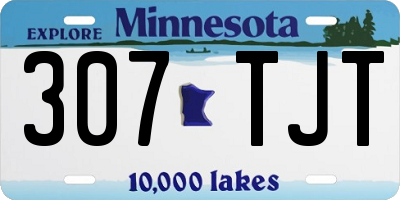 MN license plate 307TJT