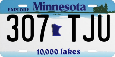 MN license plate 307TJU
