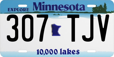 MN license plate 307TJV
