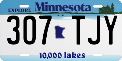 MN license plate 307TJY