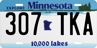 MN license plate 307TKA