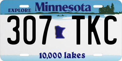 MN license plate 307TKC