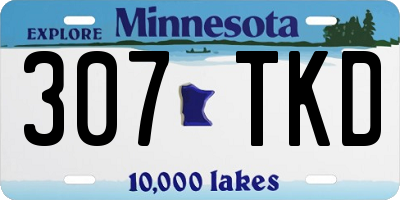 MN license plate 307TKD