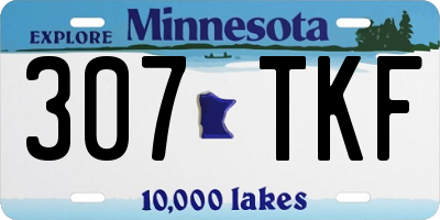 MN license plate 307TKF