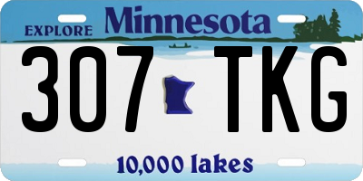MN license plate 307TKG