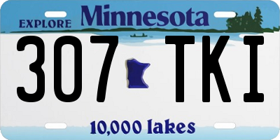 MN license plate 307TKI