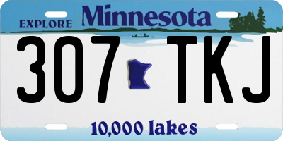MN license plate 307TKJ