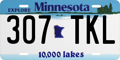 MN license plate 307TKL