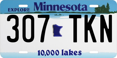 MN license plate 307TKN