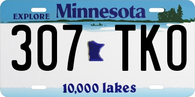 MN license plate 307TKO