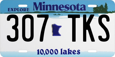MN license plate 307TKS