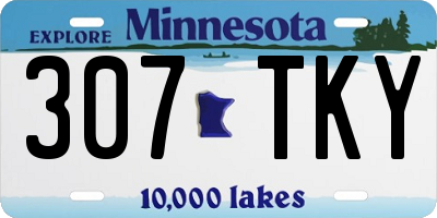 MN license plate 307TKY
