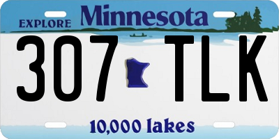 MN license plate 307TLK