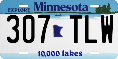 MN license plate 307TLW